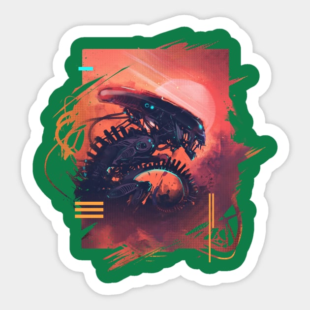 Alien Sticker by Ninja Jo